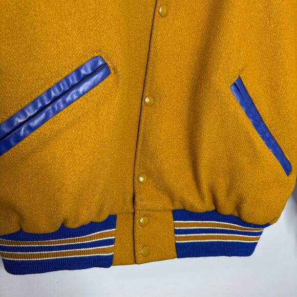 Vtg Varsity Letterman Jacket Game Sportswear Leather & Wool Men's L - Picture 5 of 14